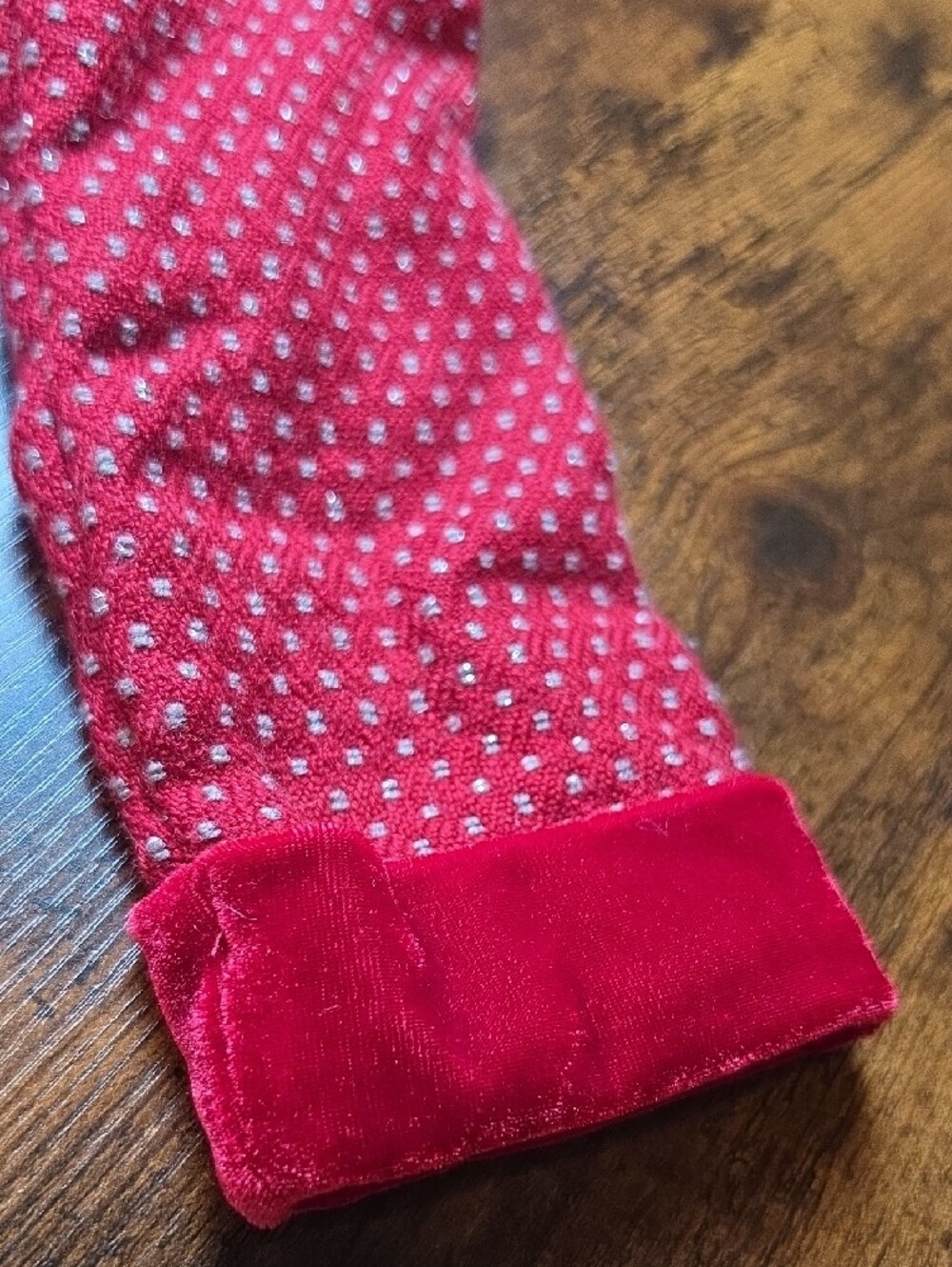 BLUEBERI BOULEVARD | Holiday Red Sweater Knit Velvet Bow Dress Dots Girls | 5 - Picture 9 of 10